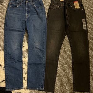 Levi 501 NWT Size 27 black and blue